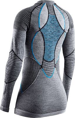 Превью Термобелье Термофутболка X-BIONIC Apani 4.0 Merino Round Neck LG SL Wmn Black/Grey/Turquoise